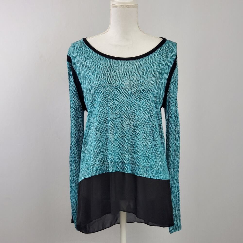 Michael Kors Turquoise Dotted Faux Layered Shirt